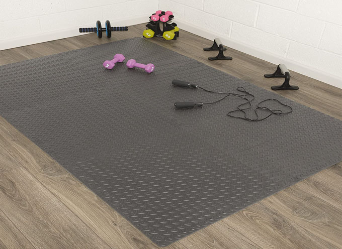 Anti-Fatigue Mats Interlocking Wood Pattern EVA Foam Gym Flooring