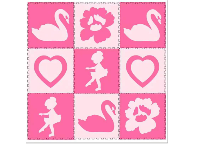 Pink Swan Puzzle EVA Foam Playmat