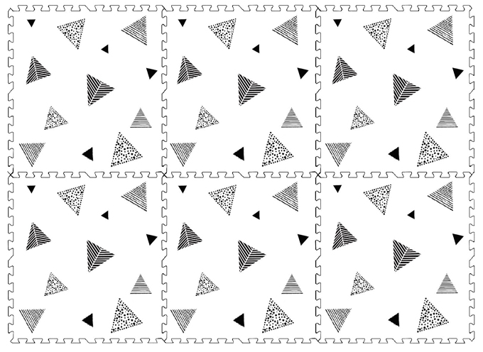 Triangle Printed EVA Foam Mat