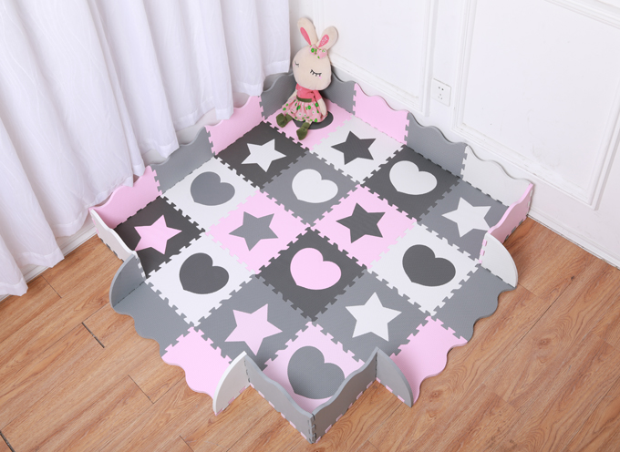 Baby EVA Foam Playmat With Fence