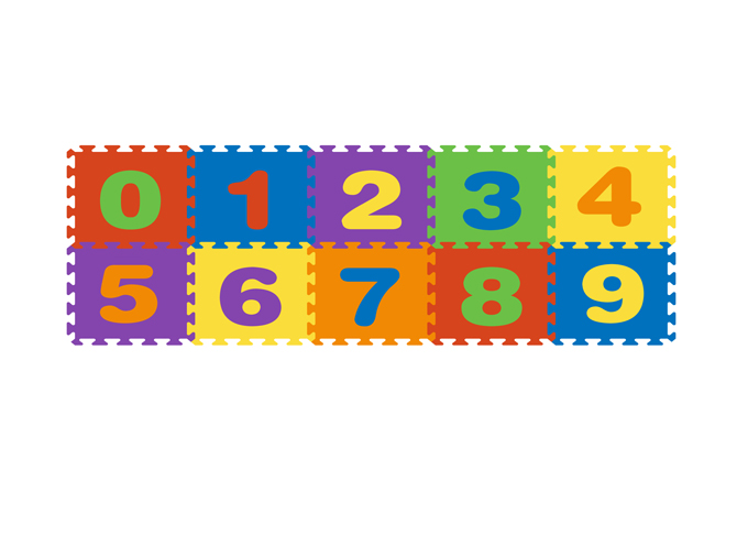 Coloured 123 Number Eva Foam Puzzle Interlocking Floor Playmats Bulk