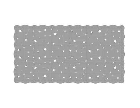 Grey And White Star Waterproof EVA Foam Playmat
